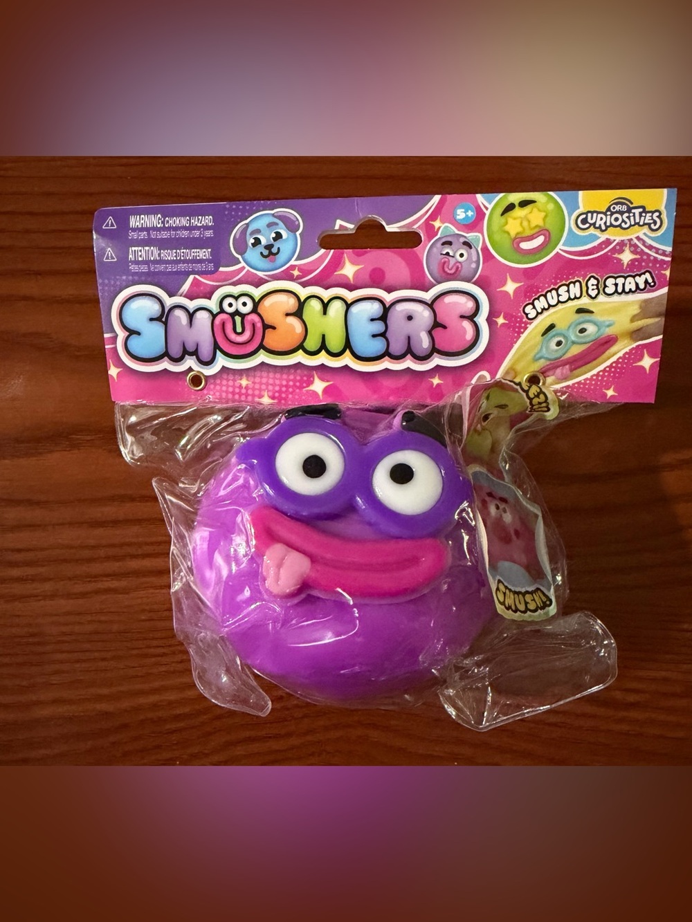3 x NEW ORB Curiosities Smushers Purple Green Orange Squishy Stress Toy Fidget